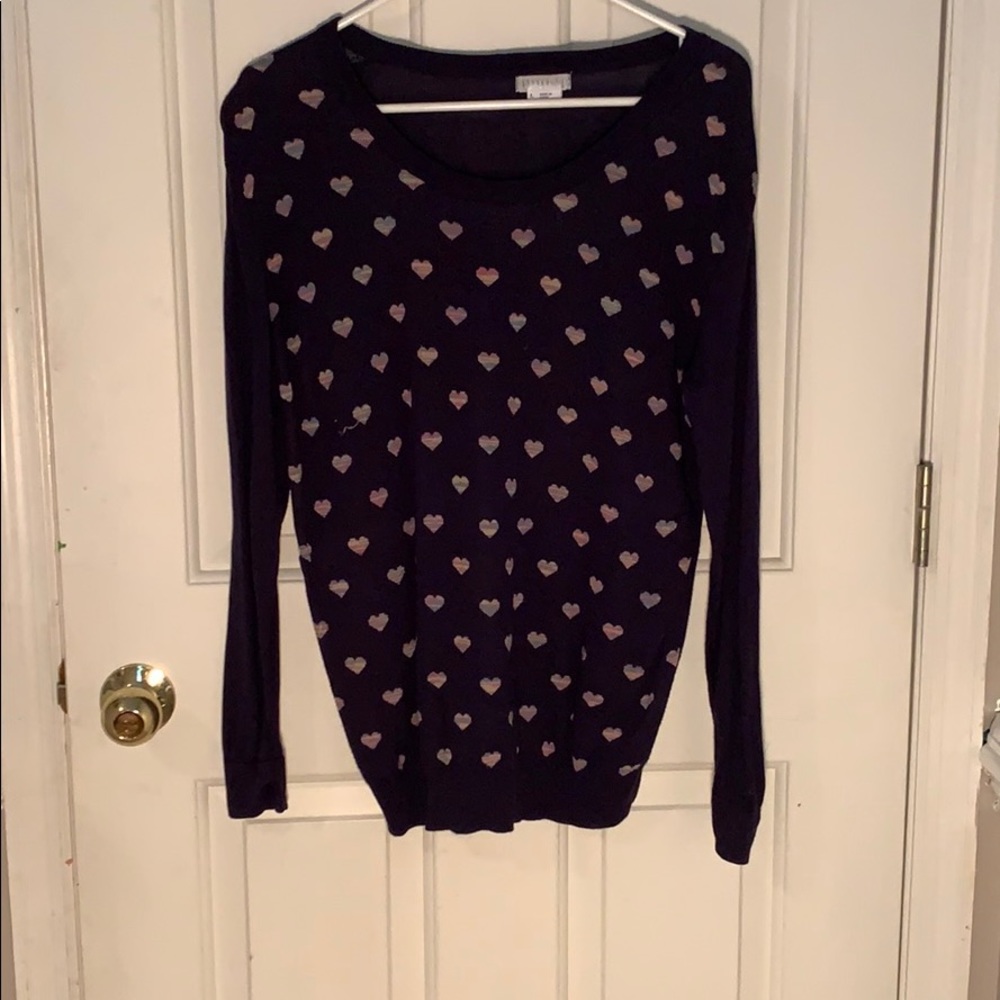 Heart patterned sweater